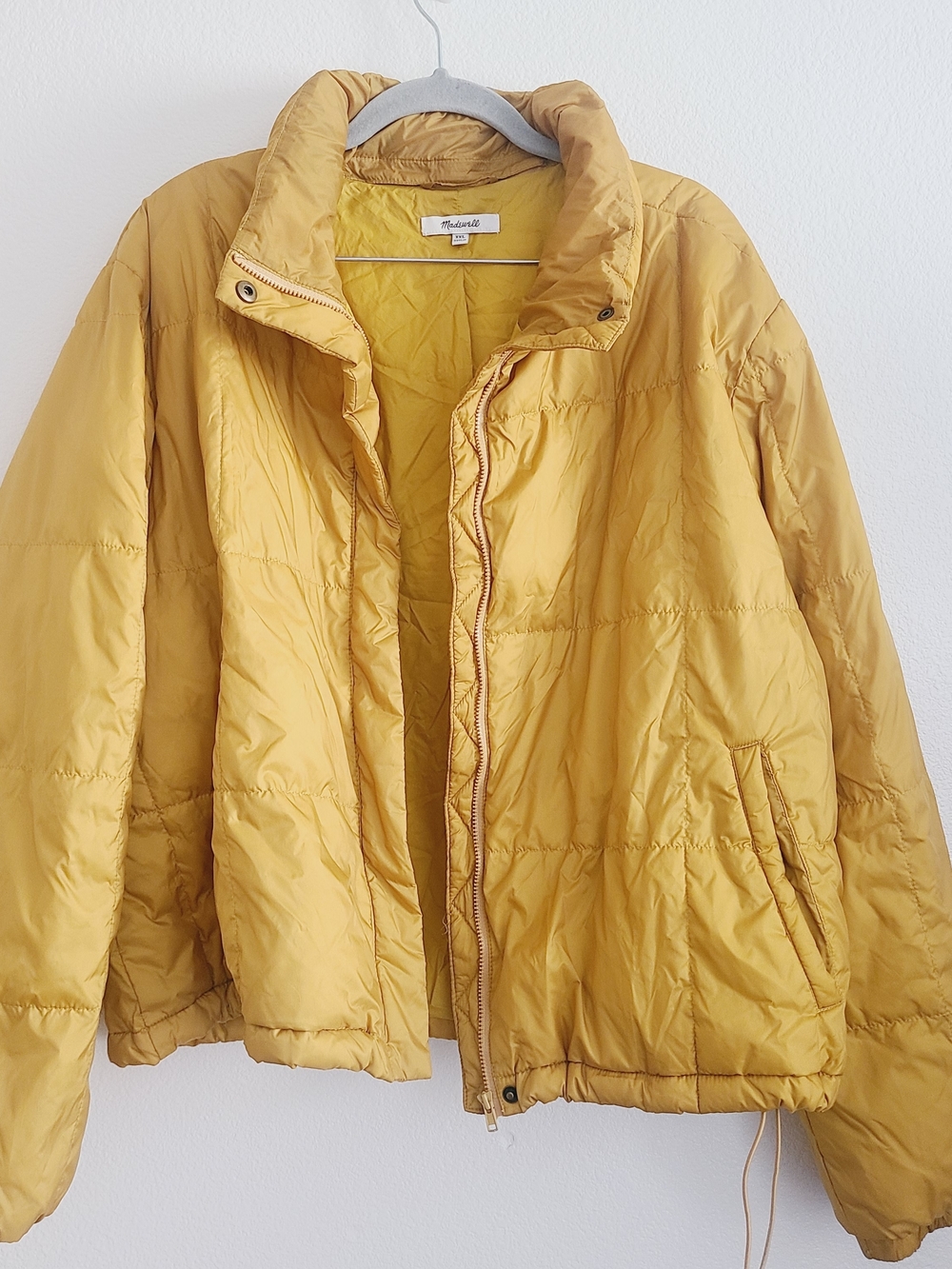 Madewell Mustard Yellow Puffer Jacket - Lightweight Warmth - Picture 9 of 10